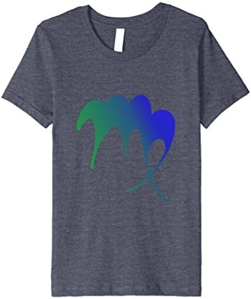 Kids Virgo symbol t-shirt Virgo birthday art tee shirts zodiac 12 Heather Blue