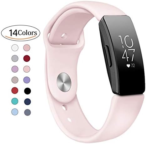 YuStar Compatible Fitbit Inspire Strap, Adjustable Soft TPU Band Sport Breathable Bands Straps for Fitbit Inspire/Inspire HR Fitness Tracker