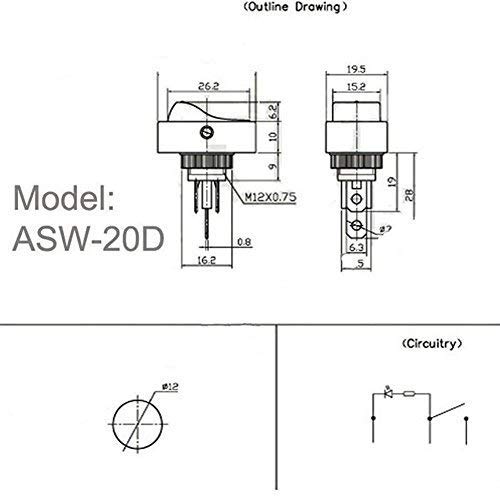 5 Waterproof+Marine+Motorcycle+Rocker+Toggle