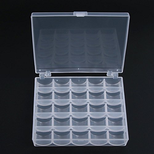 STORE-HOMER - 25 Slots Empty Bobbins Spools Box Sewing Machine Bobbin Case Covers Sewing Goody - Thumbnail 4