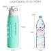 CHICMODA Collapsible Water Bottle, Shockproof Portable Water Bottle with BPA Free,Leak Proof, Wide Mouth, Flip top for Travel Sports and Outdoors,Aqua Blue