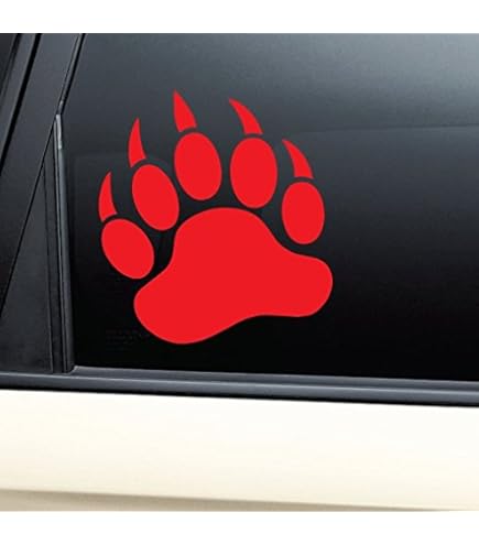 Bear Paws Vinyl Decal Stickers 2-Pack - 4.5x5 Inch Premium Quality With UV Protection