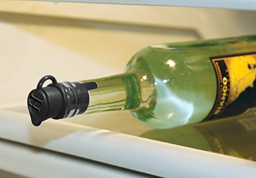 Haley's Corker Platinum Wine Stopper, Black