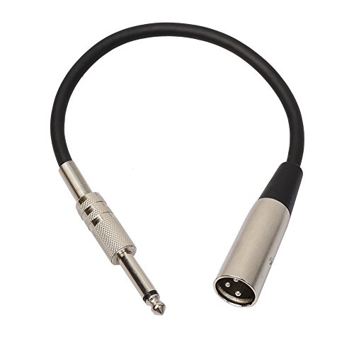 image for LBTOEM 30CM 3P XLR Male Jack to 6.35mm Male Microphone Audio Cable,Mic