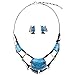 Girl Era Sexy Luxury Egyptian Style Chunk Collar Necklace & Earring Set(blue)