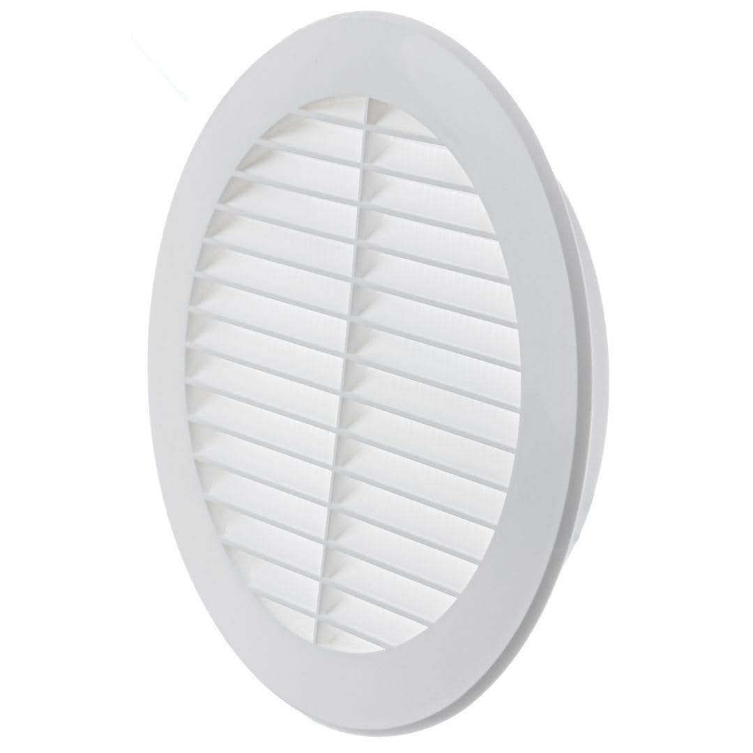Lirast 150mm / 6 inch White Plastic Ventilation Grille - Air Vent Cover for Kitchen, Bathroom & HVAC Systems