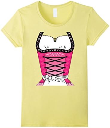 Women's Dirndl Dress Oktoberfest T-Shirt or Halloween Costume XL Lemon