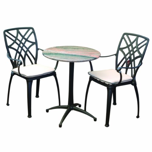 Bosmere C511 Bistro Set Waterproof Outdoor Cover for 2 Chairs & Round Table 49" Long x 25" Wide x 31" High, Green