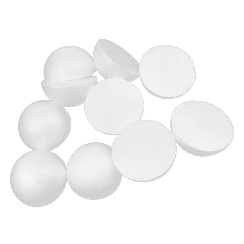 zalati Modeling DIY Foam 10pcs Hemispheres Ball for Decor Craft - White, 10cm