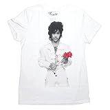 Bravado Men's Prince Red Rose White T-Shirt Large