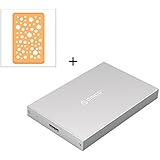 ORICO USB 3.0 to SATA III 2.5'' Hard Drive Enclosure with Anti-Slip Silicone Protective Case - Made for SATA HDD/SSD Drives - Orange