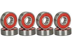 JDYYICZ ABEC-9 608-RS Skateboard Longboard Bearings (Pack of 8) - Stainless Steel Ball Bearings for Skateboards, Longboards, 