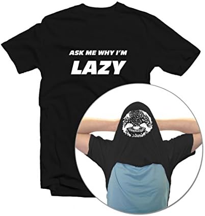 Glare UK Ask Me Why I'm Lazy Funny T-Shirt in 10 Colours and Sizes up to 3XL