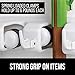 Gorilla Grip Mop and Broom Holder, 5 Auto Adjust Slots, 6 Hooks, Holds Up to 50 Lbs, Easy Install Wall Mount, Store Cleaning and Gardening Tools, Organize Kitchen, Garage, Closet, Storage Rooms, White
