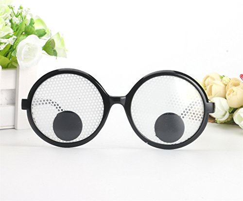 Googly Eyes Glasses – Plastic Round Party Favors, Novelty Shades, Party Toys, Funny Costume Glasses Accessories for Kids & Adults