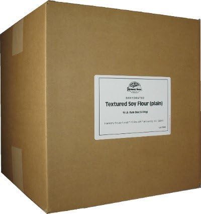 Harmony House Foods Textured Soy Flour, Plain (15 Lbs Bulk Box) - Set of 6