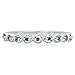 0.10 Carat (ctw) Sterling Silver Round Blue Diamond Ladies Anniversary Wedding Stackable Band Ring 1/10 CT