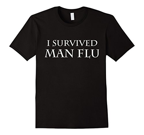 Men's I Survived Man Flu 3XL Black