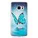 S7 Case, Galaxy S7 Case, Love Sound Luminous Noctilucent Glow in The Dark Case [Drop Protection] [Shock Absorbent] Premium Flexible Soft TPU Shell Case for Samsung Galaxy S7 (Blue Butterfly)