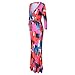 SUNNOW Womens Sexy Ladies Deep V Neck Party Dress Maxi Long Evening Dress (Asian L=US(8), Red)