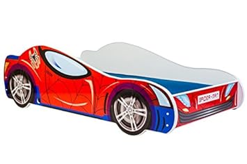 Todler Kinder Kinderbett Auto Spider 140 x 70 mit Matratze