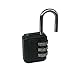 Yuauy 4 pcs Black Resettable 3 Dial Digit Combination Password Code Lock Padlock for Suitcase Luggage Travel Baggage Backpack