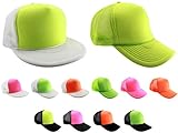 Enimay Neon Colored Black Light Trucker Style Foam Hats Pool Party Rave Summer
