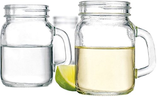 image for Circleware Country Mini Mason Jar Mug Shot Glasses with Glass Handles 