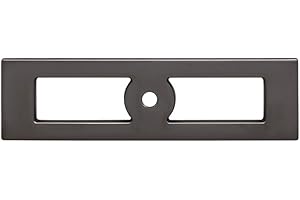 Top Knobs - TK922AG - Hollin Knob Backplate - Ash Gray - Lynwood Collection
