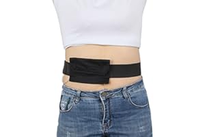 DAHE Peritoneal Dialysis Belt G Tube Holder for Secure Different Types of Medical Feeding Tubes Protection Belt Medical Belt with Storage Pouch (Black)