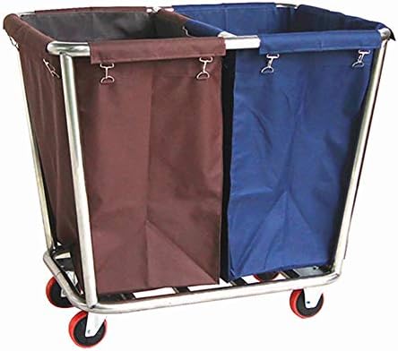 分類ランドリーカート 2つの取り外し可能なバッグと特大商業ローリング洗濯物用