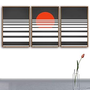 3 Piece Framed Canvas Wall Art for Living Room, Bedroom Nordic Simple Style Canvas Prints for Modern Home Decoration Ready to Hang - 16"x24"x3 Panels