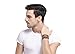 FIBO STEEL 8Pcs Leather Bracelets for Men Women Wooden Bead Bracelet Cuff Elastic,C