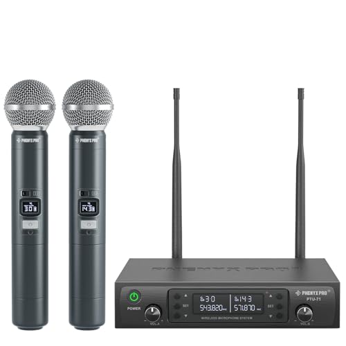 Phenyx Pro Funkmikrofon-System UHF Dual Auto Scan PTU-71-2H