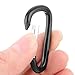 uxcell Aluminum D Shaped Carabiner Keychain Clip, Spring Clip Hook Holder Key Ring Carabiner Clips Backpack Quick Release Buckle for Camping Fishing Hiking Boating, Black 10pcs