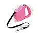 AIPET Retractable Dog Leash - Ribbon Lead for Training, Backyard Use and Walking Dogs - Easy to Grip Handle - Pet Training (Pink)