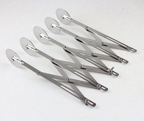 Funtress Stainless Steel Pizza Brownies Cookies Cake Pastry Cutter Multi-Round Knife Professional Bakes Cutting Tool Dough Divider with Sharp Blade 5 Round - Thumbnail 4