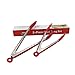 Premium Silicone Kitchen grill Tongs ,BBQ food clip 2 Pack (9-Inch & 12-Inch) (Cherry Red) (red) - DarNio