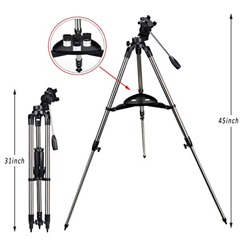 GazerOptics 70mm Refractor Telescope for Astronomy Beginners, Comes with Achromatic Optical System, Steady Tripod and Smartphone Adapter - Perfect for Manual Slow-Motion Celestial Tracking and Imaging