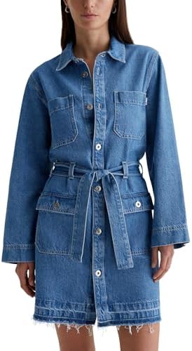 michael michael kors denim belted mini dress Michael Kors Michael Denim Belted Mini Dress in Blue