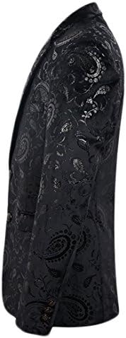 RUMAOZIA Pailletten Sakko Herren Gold - Glitzer Blazer Für Hochzeit & Party