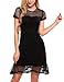 Zeagoo Women's Mesh Fit and Flare Dress Short Party Cocktail Dress