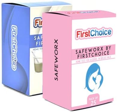 Breastmilk Alcohol Test Strips - Home Test For Alcohol In Breast Milk - Pack of 25 - Safeworx by FirstChoice