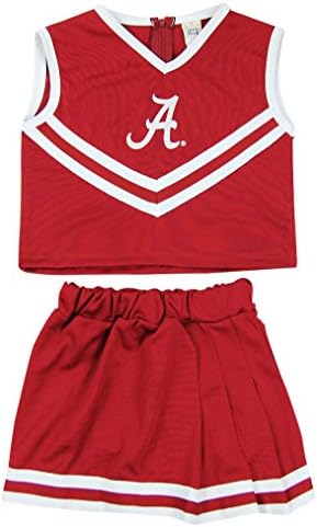 Officially Licensed NCAA Girls 2 Piece Cheer Dress, Toddler- Youth Girl