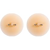 Ptazucv Reusable Silicone Nipple Cover with Piercing,Waterproof,Ultra Thin Silicone Nipple Cover (2 Pcs) Ivory