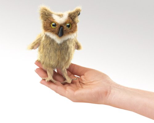 Folkmanis Mini Great Horned Owl Finger Puppet
