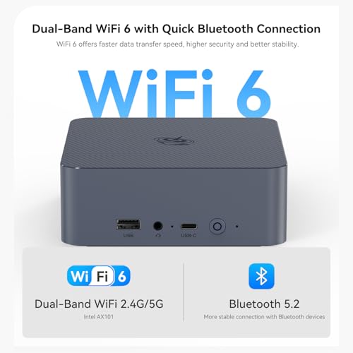 Beelink EQi13 Mini PC Windows 11 Pro, Intel Core i5 13500H (12C/16T, up to 4.7GHz), 16GB DDR4 500GB M.2 PCIe4.0 SSD Mini Computer, 4K Dual Display/HDMI/Type-C/WiFi 6/BT5.2/Dual Gigabit LAN