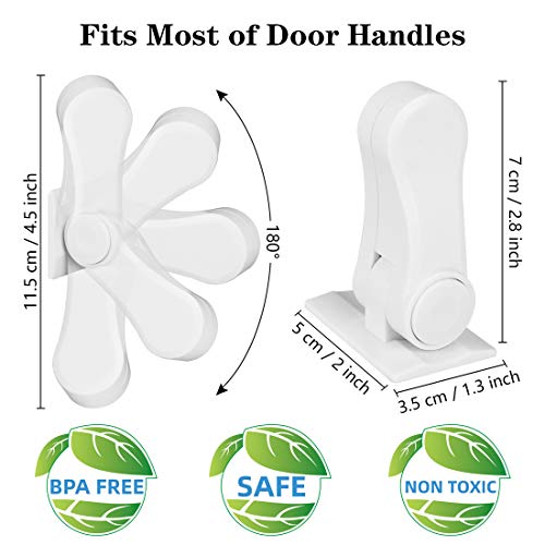 Door Lever Lock Baby Proofing Door handle Lock,Childproofing Door Knob Lock,Adhesive Door Handle Simple Install No Tools Needed (4 pack) - Thumbnail 3