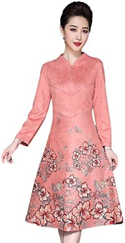 Amazon Sooger 結婚式 お母さんの服 チャイナドレス ワンピース 中年 中高年 西洋風 気高い スエード ひざを越す スカート結婚式 ワンピース パーティードレス レトロワンピースドレス レディース パーティー ドレス 結婚式ワンピース イブニングドレス 通販