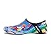 Womens and Mens Water Shoes Barefoot Quick-Dry Aqua Socks for Beach Swim Surf Yoga Exercise (Blue/Surfing, L)